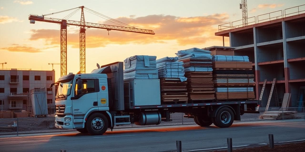 Construction logistics and delivery fleet