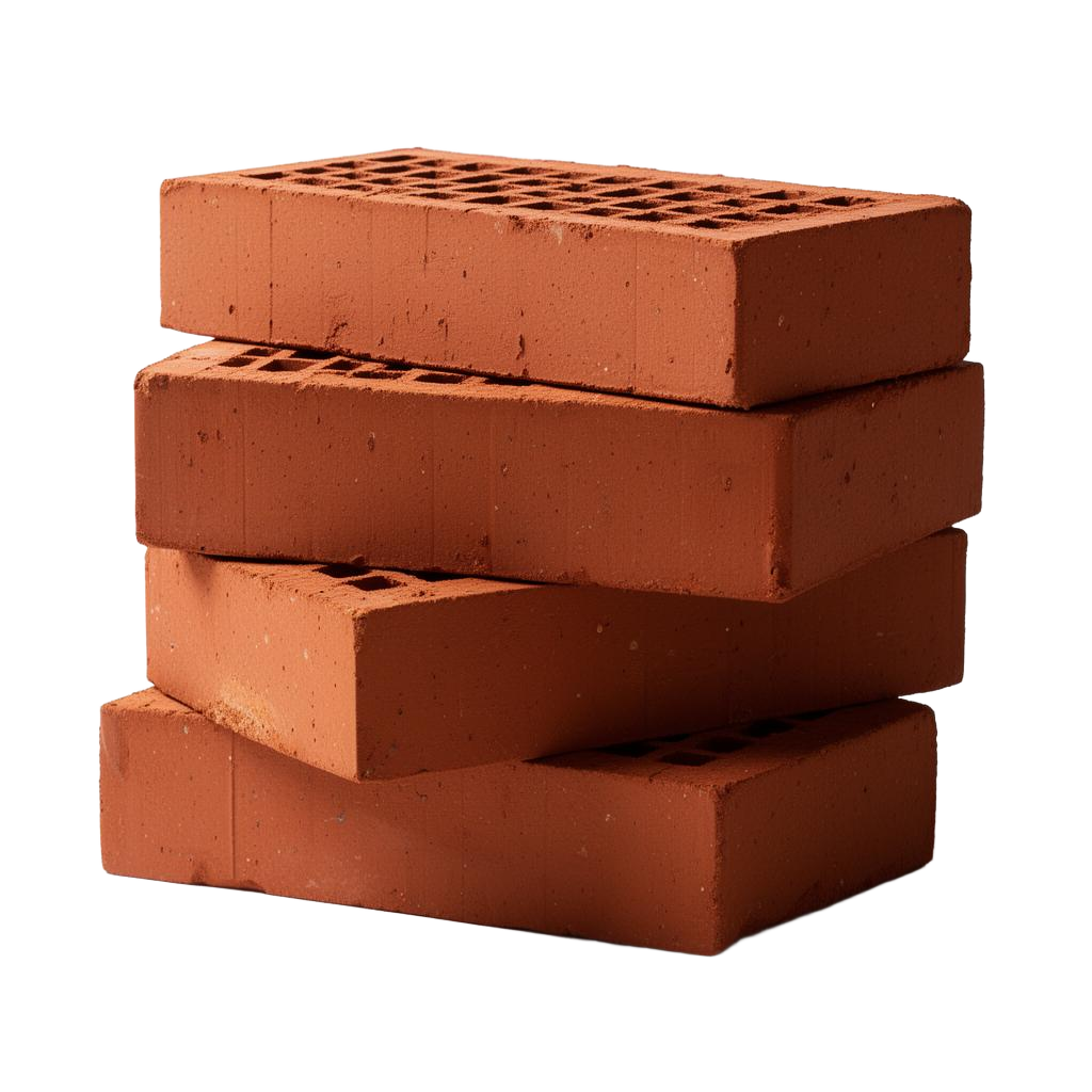Red clay bricks